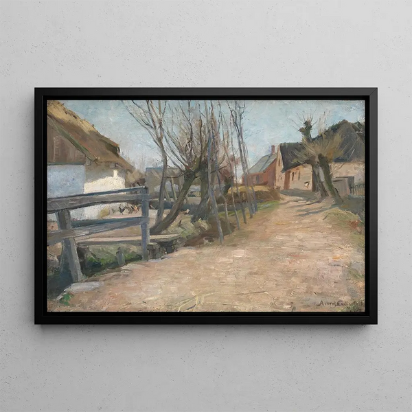 Spring Morning in Glostrup - Albert Gottschalk — framed artwork on a wall