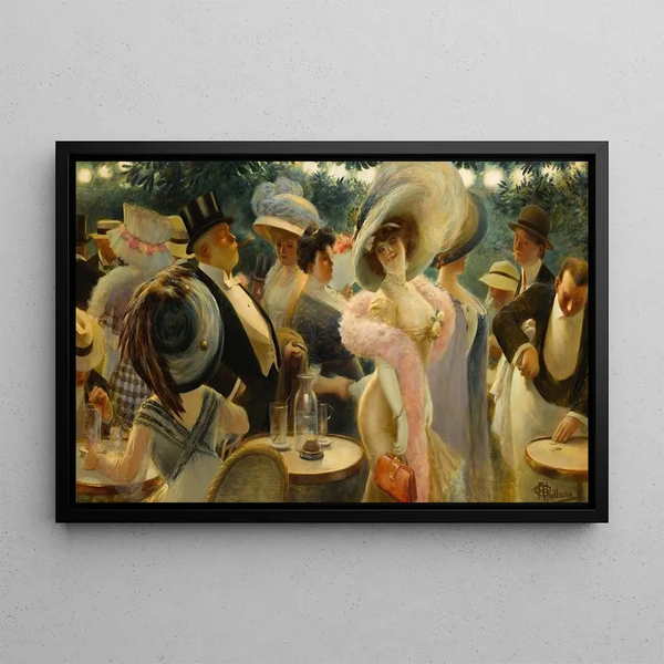 Café de Paris - Albert Guillaume — framed artwork on a wall