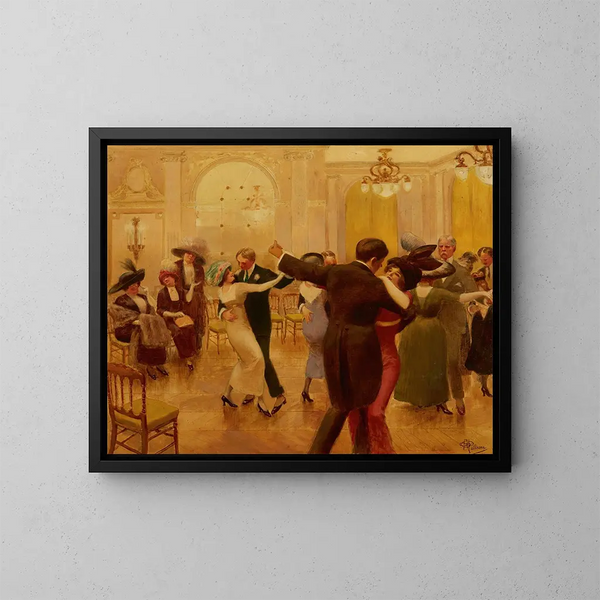The Dance - Albert Guillaume — framed artwork on a wall