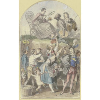 Albert Hendschel - Bekrnzung eines Knstlers unterhalb viel Volk.webp