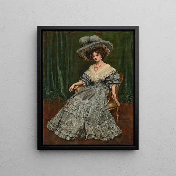 Portrait of Miss Gertie Millar, later Countess of Dudley - Albert Henry Collings — framed artwork on a wall