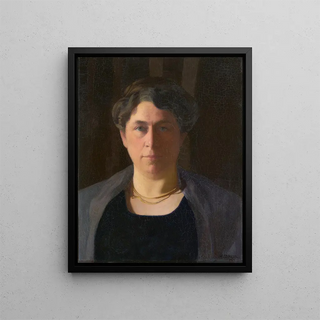Portrait of Bianca Kern-Hunziker - Albert Hermann Daur — framed artwork on a wall