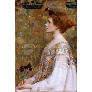 Reproduction of the painting Woman with Red Hair - Albert Herter