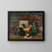 La réunion des messieurs dans la salle de bibliothèque - Albert Joseph Franke — framed artwork on a wall