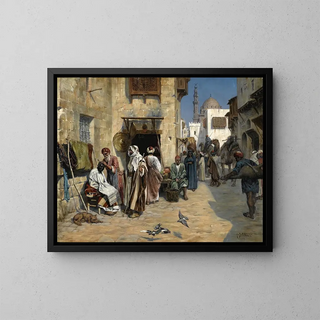 The hairdresser's - Albert Joseph Franke — framed artwork on a wall
