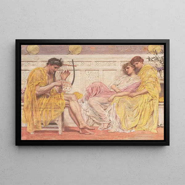 a musician - Albert Joseph Moore — framed artwork on a wall