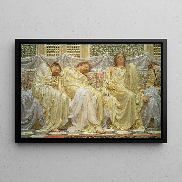 Dreamers - Albert Joseph Moore — framed artwork on a wall