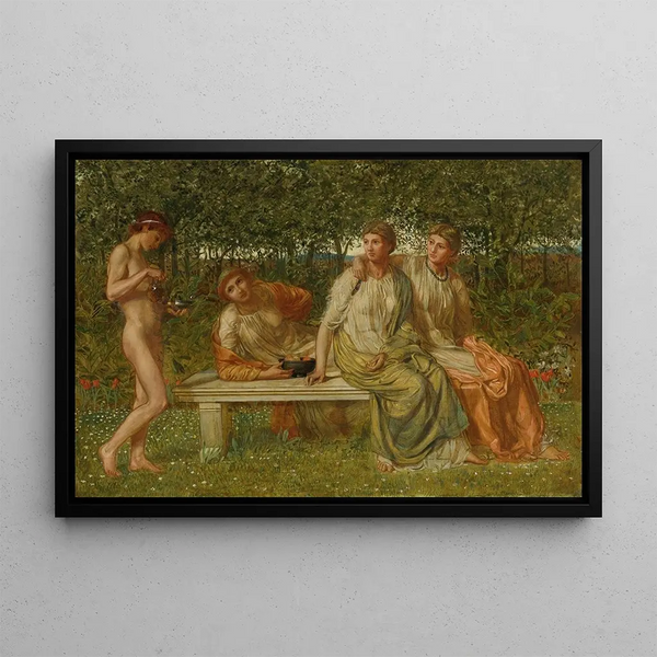 The Marble Siege - Albert Joseph Moore — framed artwork on a wall