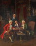 Chess game painting - Albert Julius Franke — artwork view