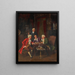 Chess game painting - Albert Julius Franke — framed artwork on a wall