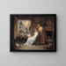 A young Italian woman being adorned by her mother - Albert Kühler — framed artwork on a wall