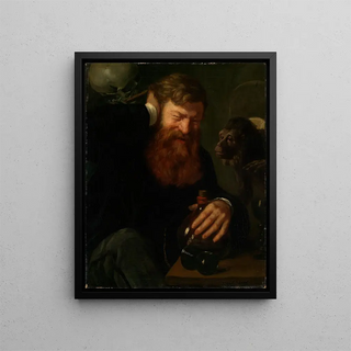 The Drinker - Albert Lang — framed artwork on a wall