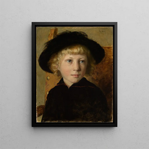 Portrait of a Child - Albert Lang — framed artwork on a wall