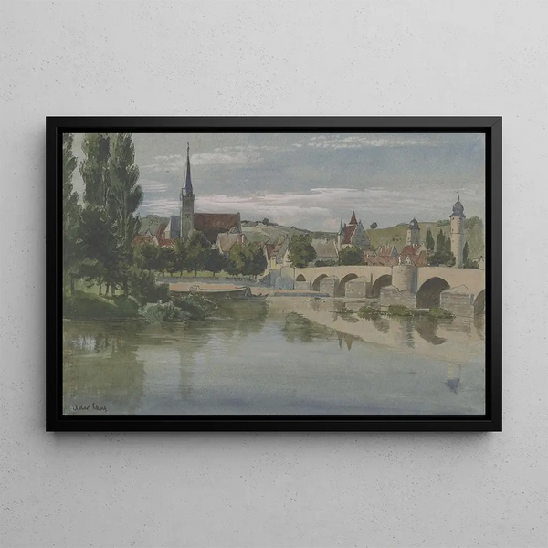 Ochsenfurt am Main - Albert Lang — framed artwork on a wall
