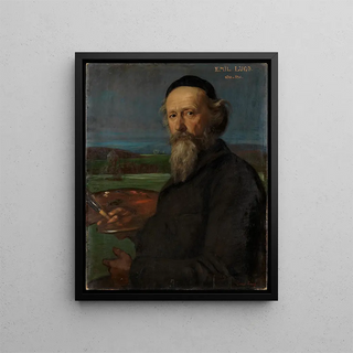 Portrait of the painter Emil Lugo - Albert Lang — framed artwork on a wall