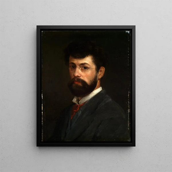 Self-portrait - Albert Lang — framed artwork on a wall