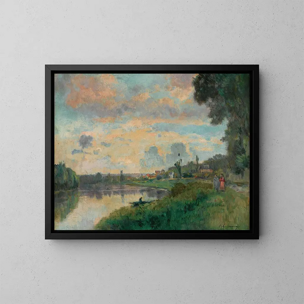 Bords de Seine aux environs de Rouen - Albert Lebourg — framed artwork on a wall
