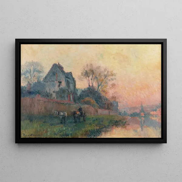 Bords de Seine à Chatou - Albert Lebourg — framed artwork on a wall