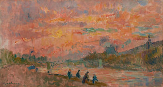 Albert Lebourg - Coucher de soleil sur la Seine Paris.webp