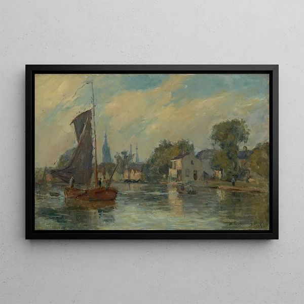 Delft Painting - Albert Lebourg — framed artwork on a wall