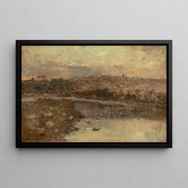 L'Allier, Pont-du-Château - Albert Lebourg — framed artwork on a wall