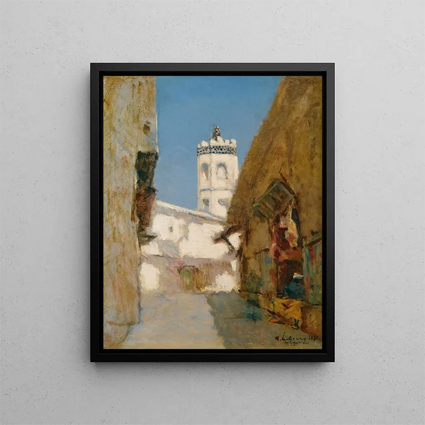 La Rue des Blondeurs, Alger - Albert Lebourg — framed artwork on a wall