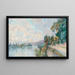 La Seine et les coteaux de Dieppedalle vue prise de Croisset près Rouen - Albert Lebourg — framed artwork on a wall