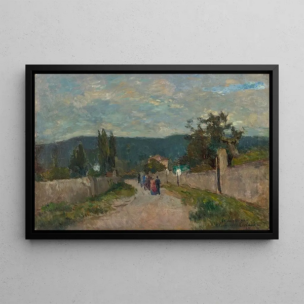 La procession Clermont-Ferrand - Albert Lebourg — framed artwork on a wall