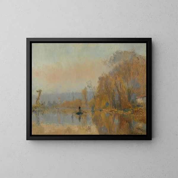 The Ferry - Albert Lebourg — framed artwork on a wall