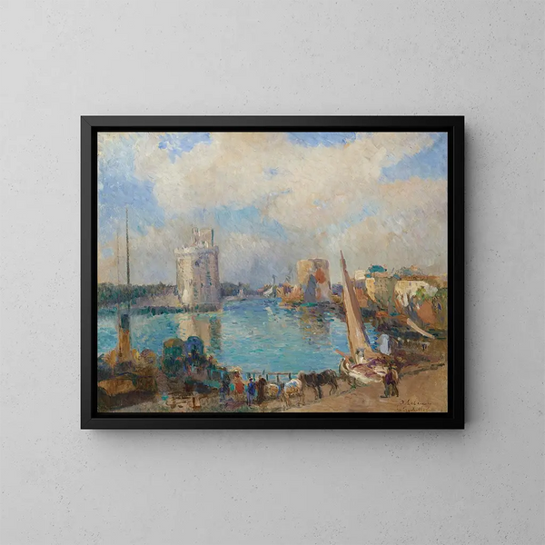 The port of La Rochelle - Albert Lebourg — framed artwork on a wall