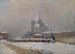 Notre-Dame de Paris painting, snow effect in the evening - Albert Lebourg — artwork view