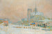 Notre-Dame de Paris view from Quai de la Tournelle painting, snow effect - Albert Lebourg — artwork view