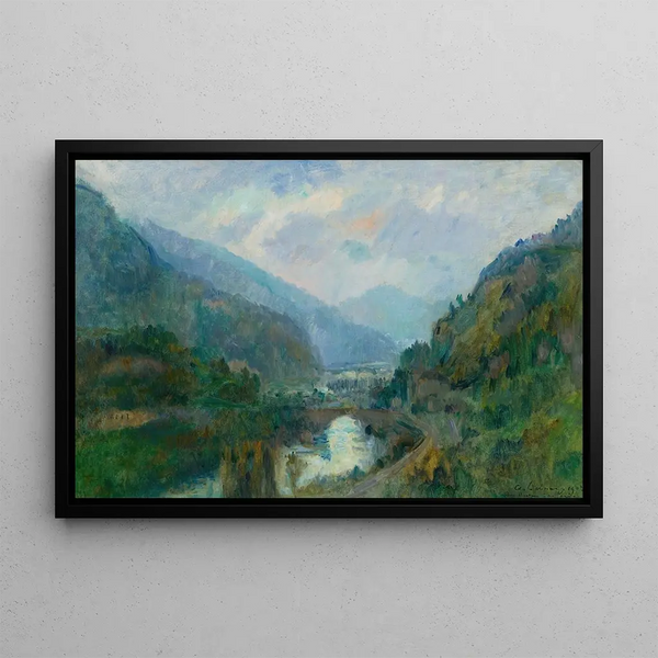 Sunrise, Saint-Maurice - Albert Lebourg — framed artwork on a wall