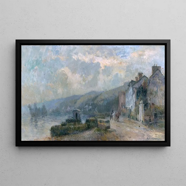 Rainy Weather Painting - Albert Lebourg — framed artwork on a wall