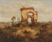 Hunter resting in front of ruins - Albert Ludwig Trippel — artwork view