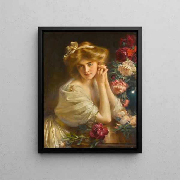 Gentle Idleness - Albert Lynch — framed artwork on a wall