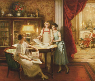 Les amateurs d'estampes - Albert Lynch — artwork view