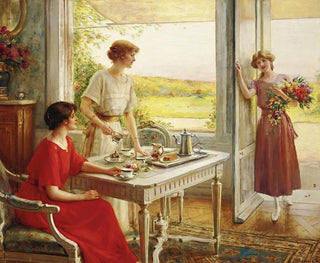 L'heure du thé - Albert Lynch — artwork view