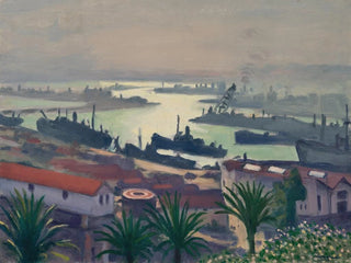 Alger, dark weather over the port of Agha - Albert Marquet — artwork view