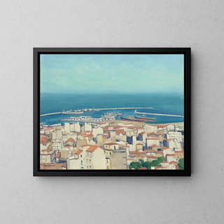 Algiers, view of the city and port - Albert Marquet — framed artwork on a wall