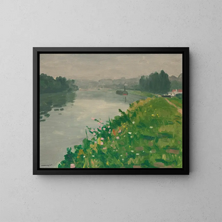 Berge de la Seine à Méricourt - Albert Marquet — framed artwork on a wall
