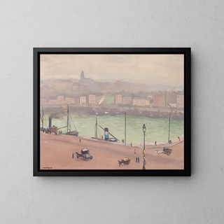 Boulogne-sur-Mer, the port - Albert Marquet — framed artwork on a wall