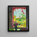 Bouquet sur une table devant la fenêtre à Méricourt - Albert Marquet — framed artwork on a wall