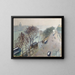 L'Hiver painting, quai du Louvre, snow time - Albert Marquet — framed artwork on a wall