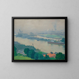 La Seine à Croisset près de Rouen - Albert Marquet — framed artwork on a wall
