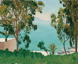 La plage vue à travers les eucalyptus - Albert Marquet — artwork view
