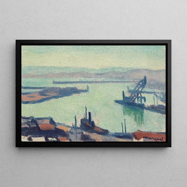 The Port of the Agha - Albert Marquet — framed artwork on a wall