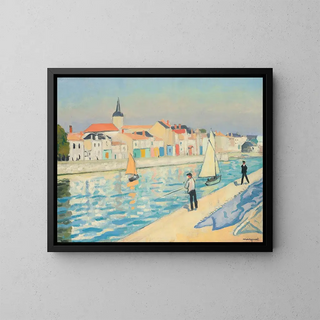 Les Pêcheurs à la Ligne à La Chaume - Albert Marquet — framed artwork on a wall