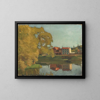 Maisons de Billancourt - Albert Marquet — framed artwork on a wall