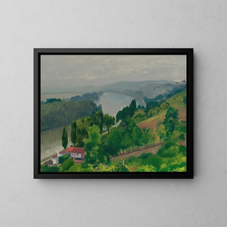 Mricourt Grey Weather - Albert Marquet — framed artwork on a wall